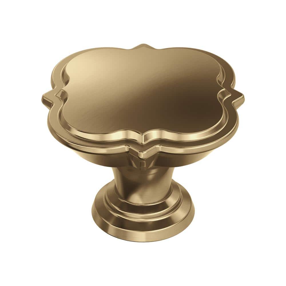 Champagne Bronze 1-3/4" Square Cabinet Knob with Mounting Hardware