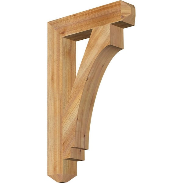 Ekena Millwork 4 in. x 32 in. x 20 in. Western Red Cedar Imperial Craftsman Rough Sawn Bracket