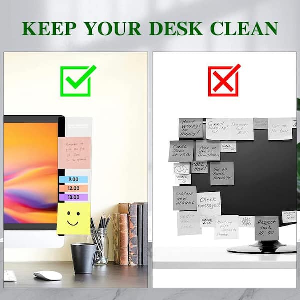 Monitor Memobord 2 Stuks Acryl Berichten Memoborden voor Computerschermen Scherm Thuiskantoor Bureauaccessoires met één pen
