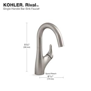 Rival Single-Handle Bar Sink Faucet in Vibrant Stainless
