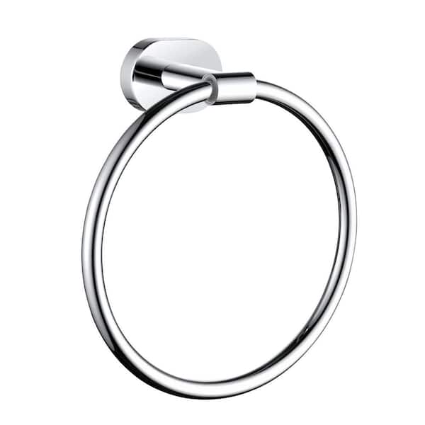 Bath Wall Mounted Towel Ring Hand Towel Holder in Polished Chrome