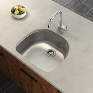 1800 Series Stainless Steel 23.5 in. Single Bowl Undermount Kitchen Sink