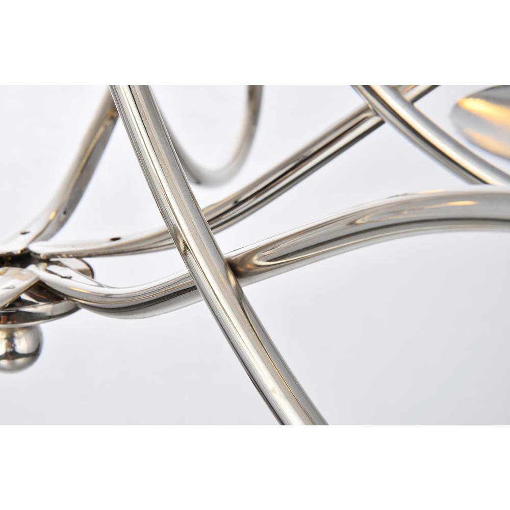 Lyndon Polished Nickel 6-Light Pendant Chandelier
