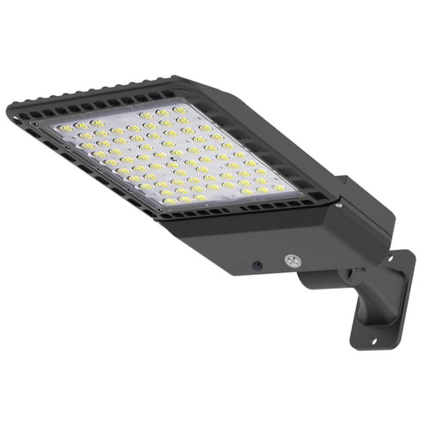1500-Watt Equivalent 39000 Lumens with Arm Mount Parking Lot Light Fixture Dusk to Dawn Integrated LED Flood Light ETL