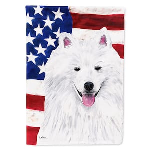 2.3 ft. x 3.3 ft. Polyester USA American 2-Sided Heavyweight Flag with American Eskimo Canvas House Size