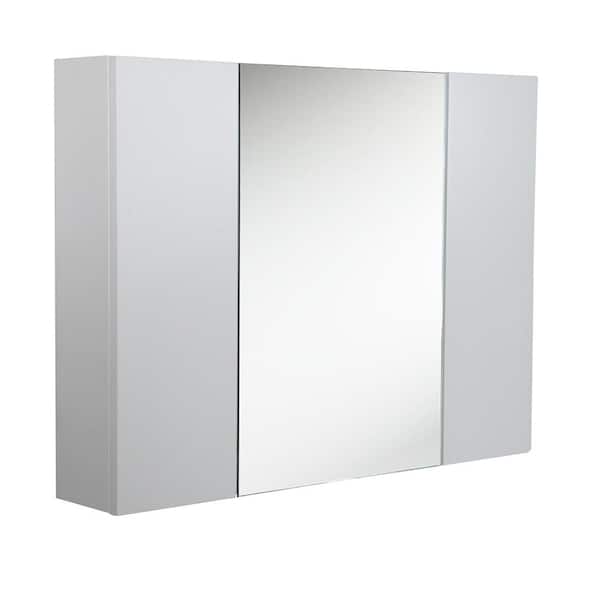 Fresca 31.50 in. x 24 in. Surface Mount Medicine Cabinet in White