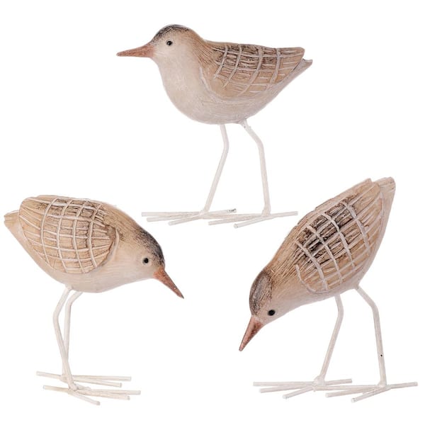 5" Resin And Metal Sand Piper Set of 3