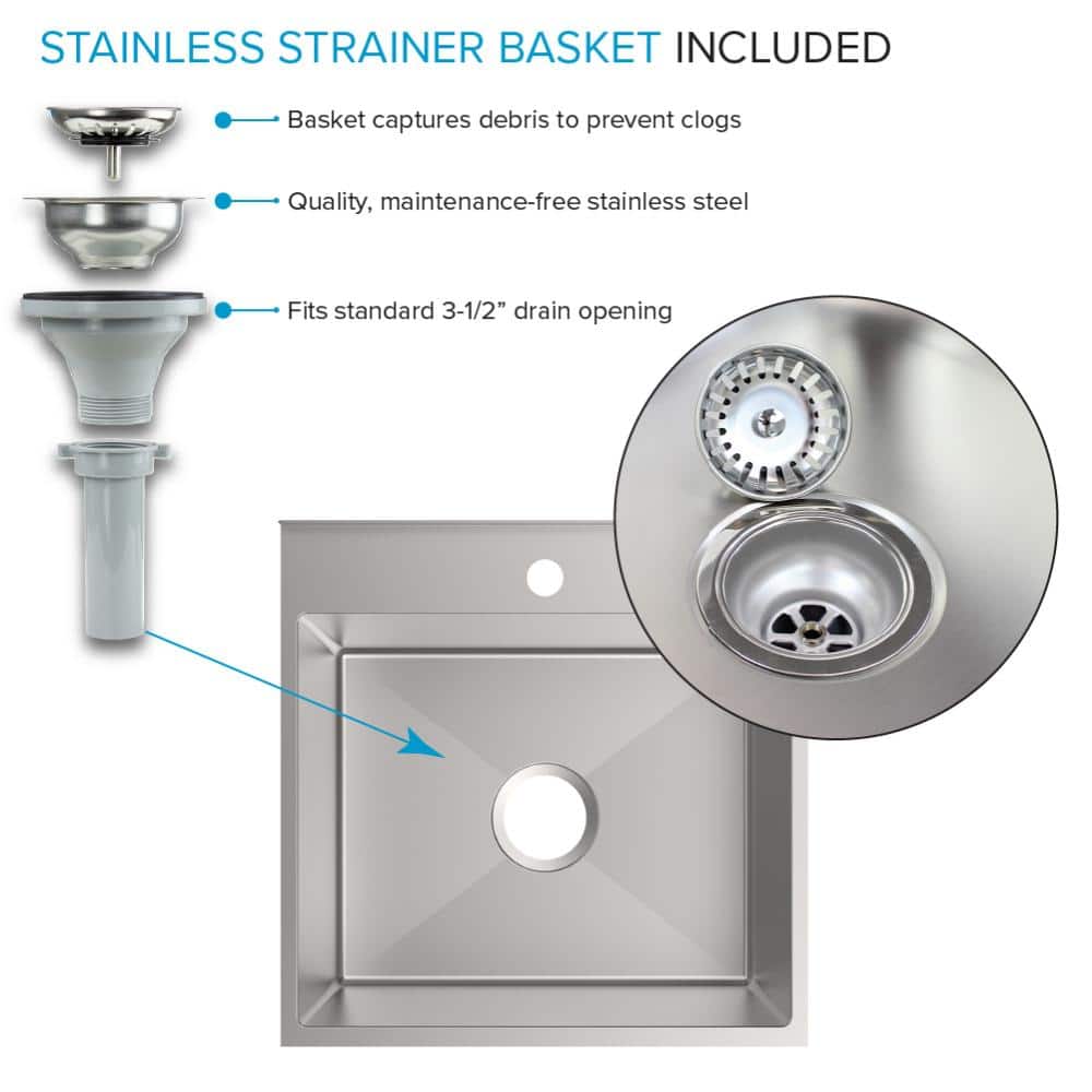 Matte Black Stainless Steel Laundry Utility Sink with Cabinet