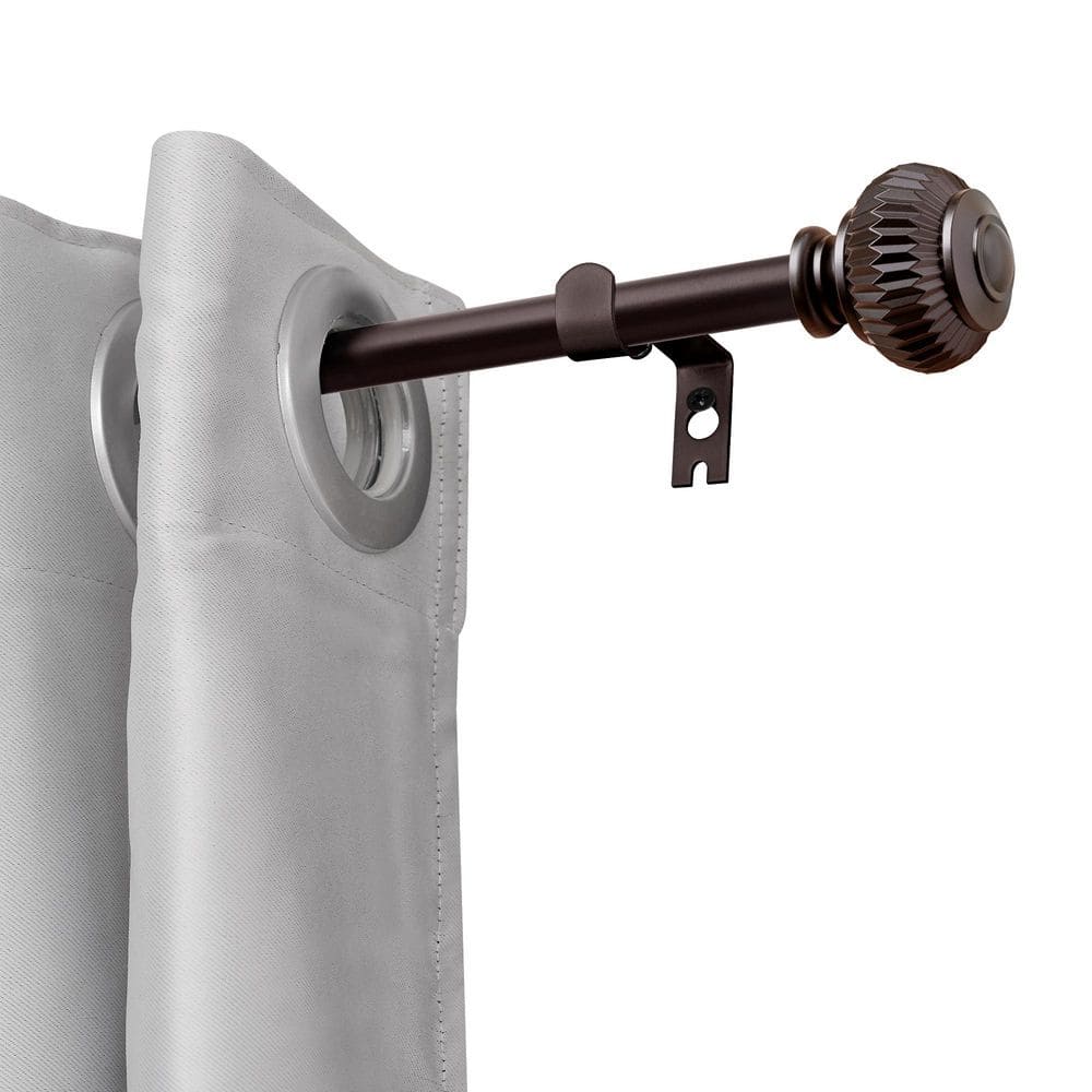 48 in.-86 in. Adjustable Decorative Single Curtain Rod-3/4 in. Dia Rod in Oil Rubbed Bronze with Finial price history on PriceWatchPro