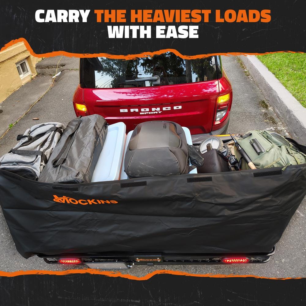 Mockins 40 Cu Ft Black Waterproof Hitch Cargo Bag with Straps and Lock