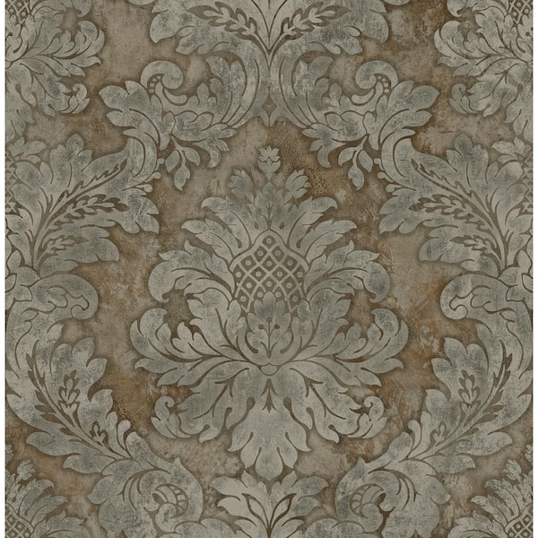 Seabrook Designs Hampstead Damask Paper Strippable Roll (Covers 56 sq. ft.)
