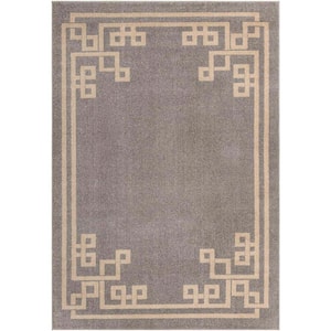 Unique Loom Athens Greek Key Gray 9' 0 x 12' 0 Area Rug 3124173 - The ...