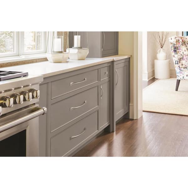 Uprise 7-9/16 in. (192mm) Modern Satin Nickel Arch Cabinet Pull