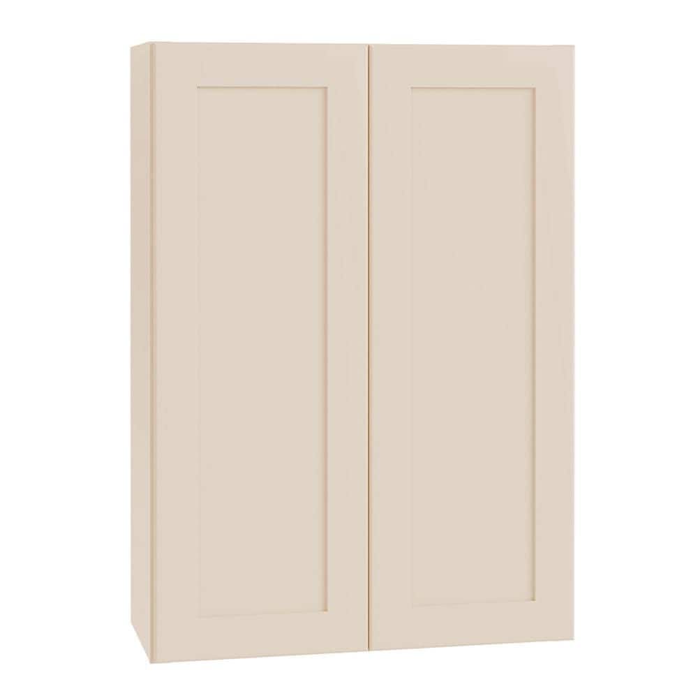 Newport 24 in. W x 12 in. D x 42 in. H Assembled Plywood Wall Kitchen Cabinet in Blended Cream with Soft Close price history on PriceWatchPro