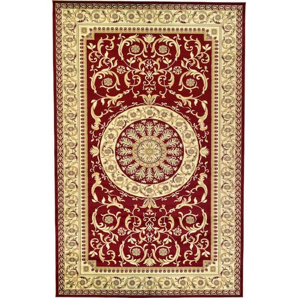 Unique Loom Versailles Napoleon Red 10' 6 x 16' 5 Area Rug