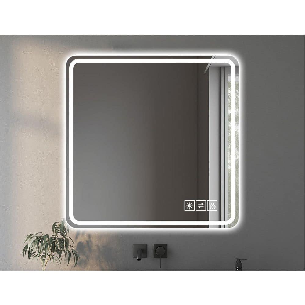 36 in. x 36 in. Square Frameless Wall Bathroom Vanity Mirror LED Light Anti-Fog Dimmable Tempered Glass price history on PriceWatchPro
