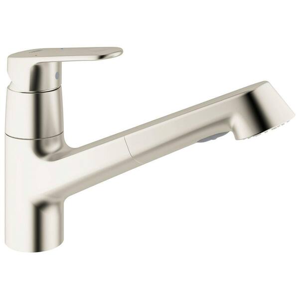 GROHE Europlus New Single-Handle Pull-Out Sprayer Kitchen Faucet in SuperSteel