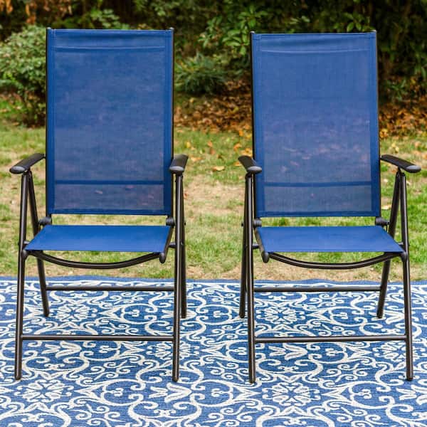 PHI VILLA Portable Stadium Seat Padded Chair with Armrests in Blue  THD-E01CC060100602 - The Home Depot