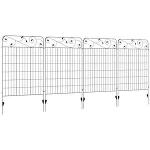 138.5 in. Metal Fence Panels (4-Pack)