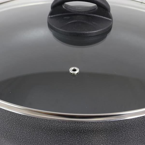 Oster Clairborne 1.5 Quart Aluminum Sauce Pan with Lid in Charcoal