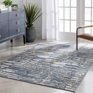Envie Modica Blue 5 ft. 3 in. x 7 ft. 3 in. Geometric Abstract Pattern Area Rug