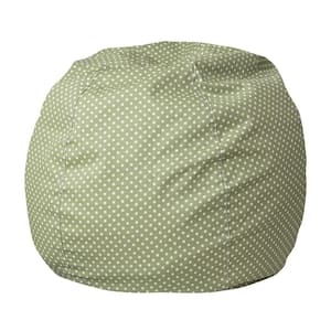 Small Green Dot Kids Bean Bag Chair