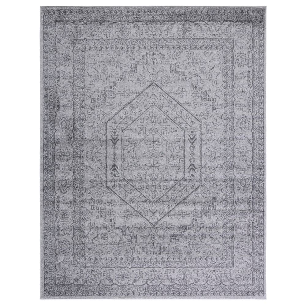 Gray 14x10 Rug SAFAVIEH Adirondack 10 ft. x 14 ft. Light Gray/Dark Gray Oriental Area ...