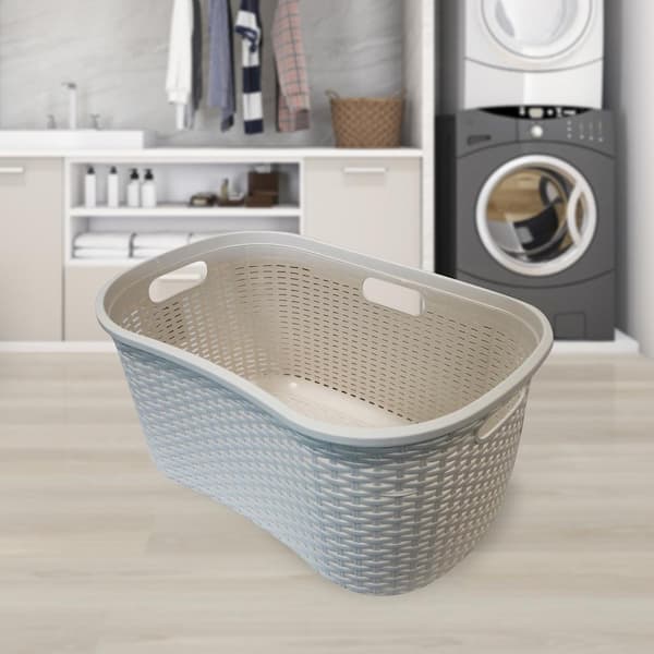 Buy Addis Rattan 50 Litre Laundry Basket - Grey