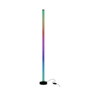 49 in. Black Indoor LED Light Bar Lamp with RGB Function