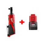M12 12V Lithium-Ion Cordless 3/8 in. Ratchet with M12 2.0Ah Battery