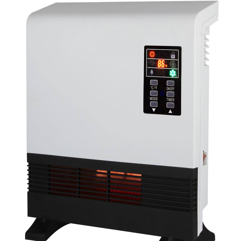 White 1500W Infrared Convection Portable Heater with Remote