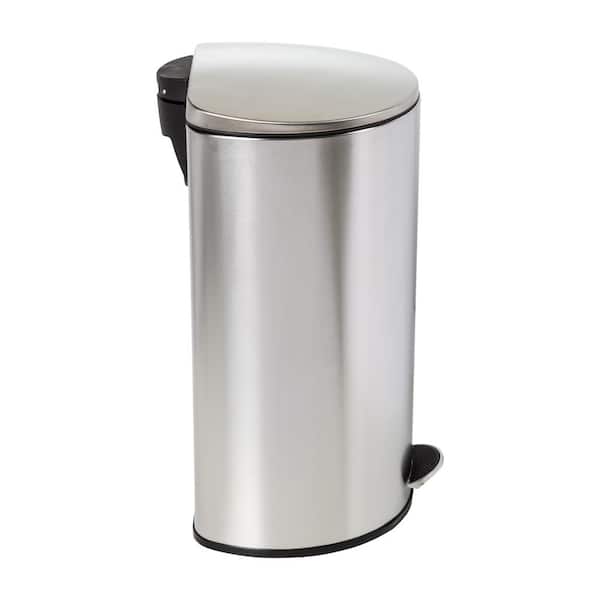 Dropship Stainless Steel 10.5 Gallon Trash Can Round Step Kitchen