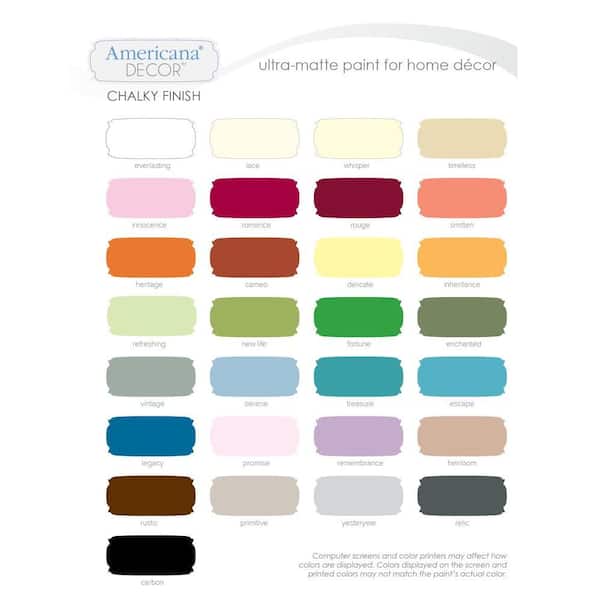 Decoart Americana Decor 8 Oz Rouge Chalky Paint Adc07 95 - Chalk Paint Color Match
