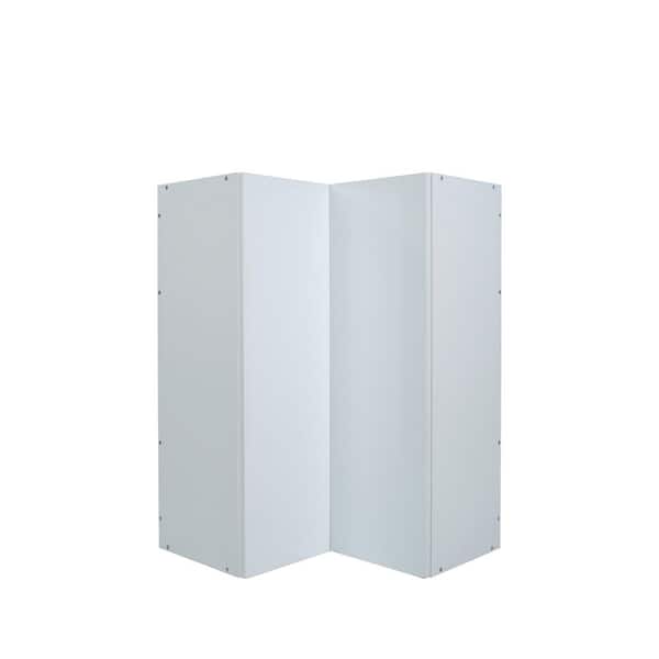 Cambridge Radiance 24 in. W x 12 in. D x 36 in. H Ready to Assemble Slab Corner Diagonal Kitchen Cabinet in White Gloss