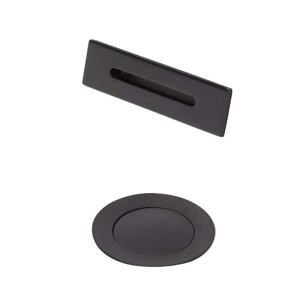 Wyndham Collection Pop-Up Drain Trim Kit with Overflow Plate, Matte Black