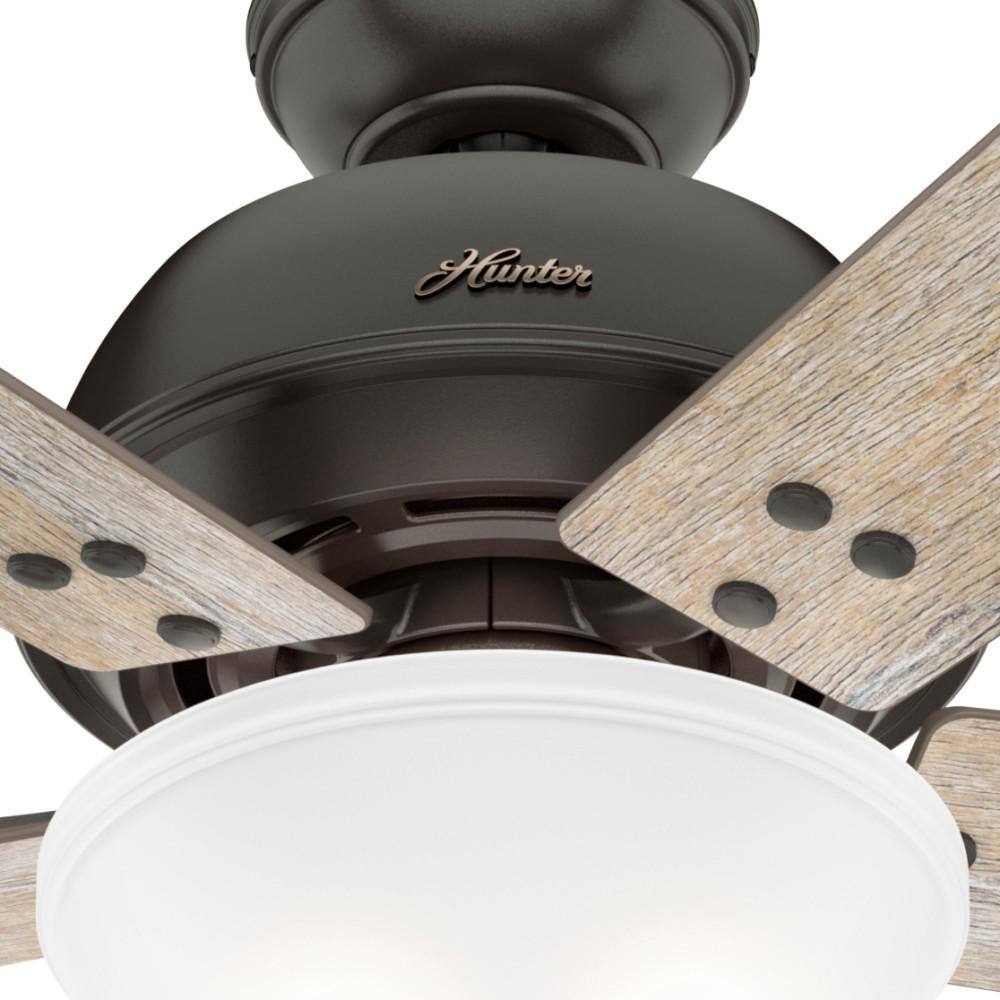 52" Bronze Reversible Blade Ceiling Fan with LED Light and Remote