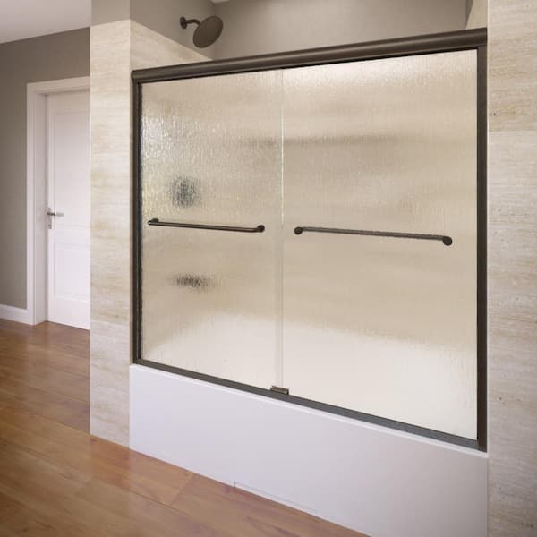 Basco Infinity 58-1/2 in. x 57 in. Framed Sliding Tub Door in Oil Rubbed Bronze
