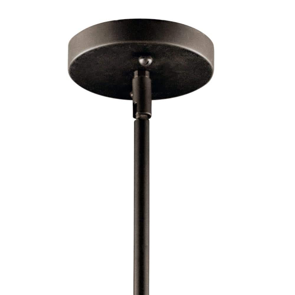 Transitional 24" Black Drum Pendant with White Shade
