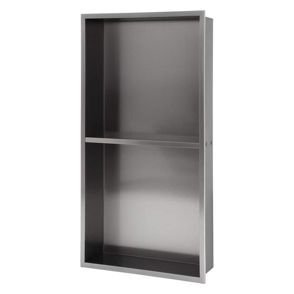 13 in. W x 25 in. H x 4 in. D Shower Niche Set of 1 Pieces in Gunmetal Black price history on PriceWatchPro