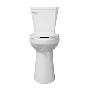 21 In 2-piece Toilet Elongated 1.28 GPF Single Flush, Bathrooms Comfort Height Toilet For Seniors & Tall Person in White