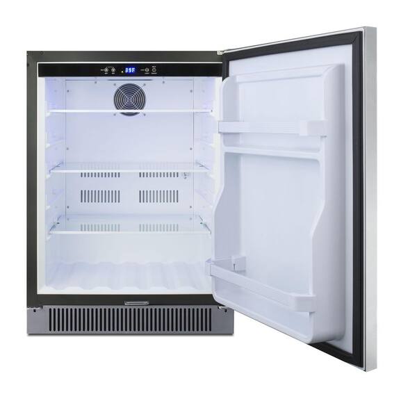 Shallow Depth 19 in. 3.1 cu. ft. Outdoor Refrigerator in Stainless Steel