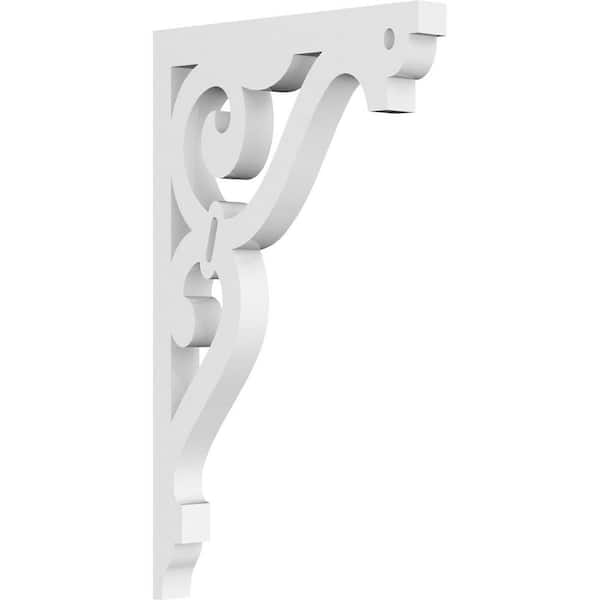 Ekena Millwork 5/8 in. W x 9 in. H x 5-1/2 in. D PVC Finley Bracket