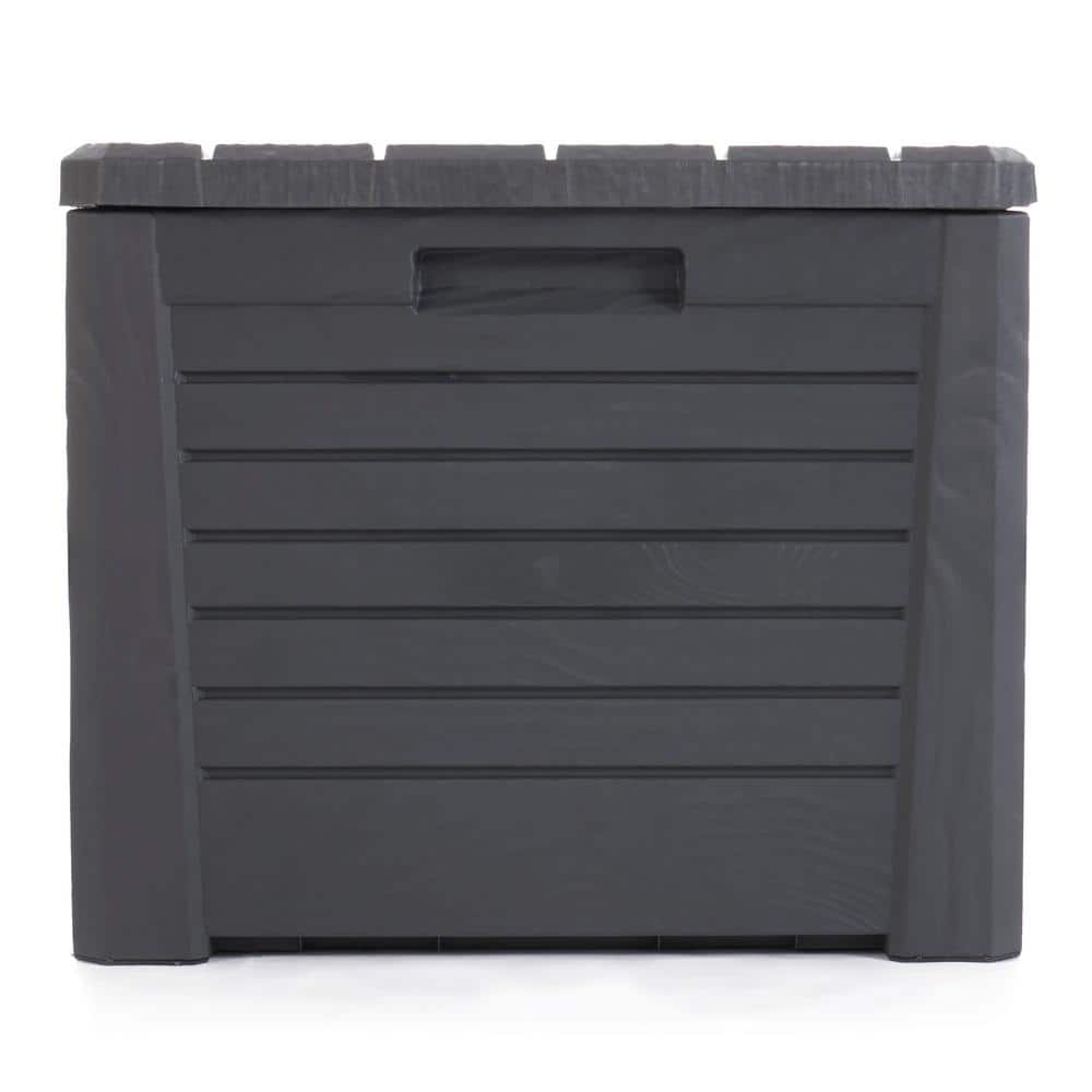 Toomax Florida Gray UV Resistant Lockable Deck Storage Box Bench, 145 Gal
