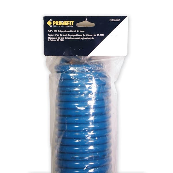 913240 12 Braided Coil Polyurethane Hose with 3/8 Fitting Size and 3/8 Hose  Inside Dia.