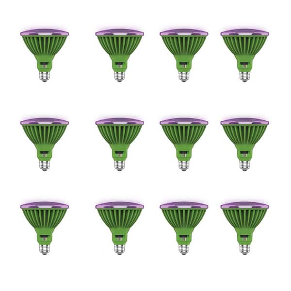 Feit Electric 30-Watt PAR38 Selectable Spectrum for Seeding, Growing Blooming Indoor Greenhouse E26 Plant Grow LED Light Bulb(12-Pack)