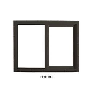 47.5 in. x 35.5 in. Select Series Vinyl Horizontal Sliding Left Hand Bronze Window with White Int, HP2+ Glass and Screen