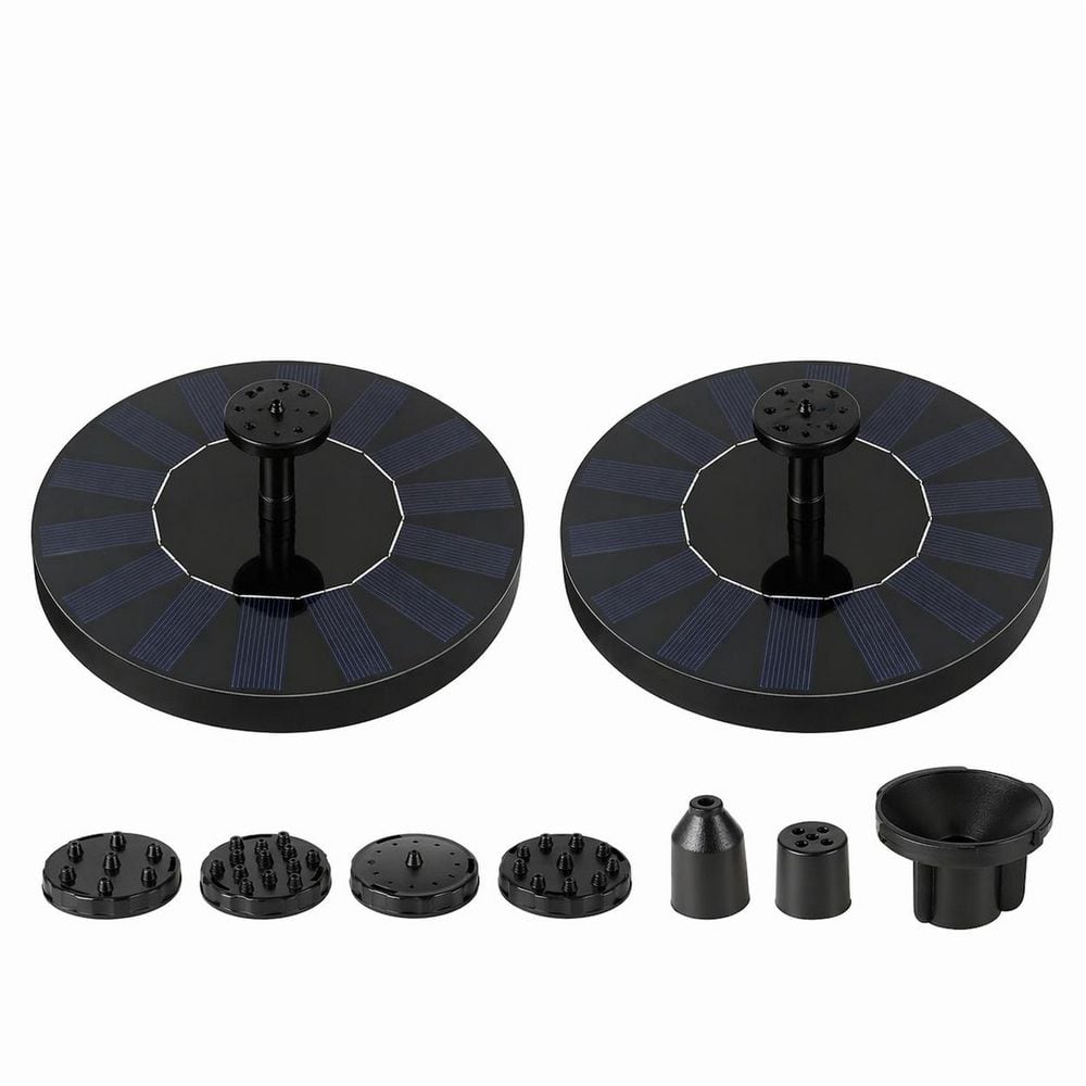 2 Pack Solar Powered Bird Bath Fountain Pump Outdoor 2.5W Floating Water Pump with 6 Nozzles for Garden Pond price history on PriceWatchPro