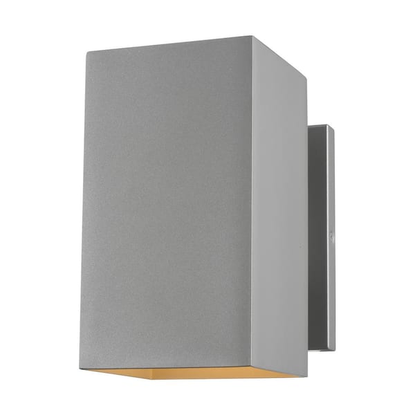Generation Lighting Pohl 1-Light Painted Brushed Nickel Outdoor Wall Lantern