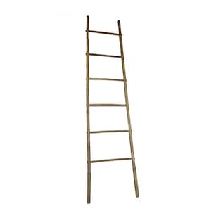 6 ft. H 5-Bar Ladder Rack Hand-crafted with Solid Bamboo