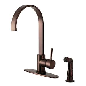 Concord Single-Handle Standard Kitchen Faucet with Side Sprayer in Oil Rubbed Bronze